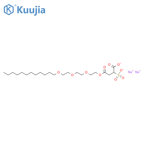 Disodium 4-(2-(2-(2-(dodecyloxy)ethoxy)ethoxy)ethyl) 2-sulphonatosuccinate structure