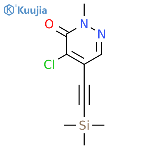 3(2H)-Pyridazinone, 4-chloro-2-methyl-5-[(trimethylsilyl)ethynyl]- structure