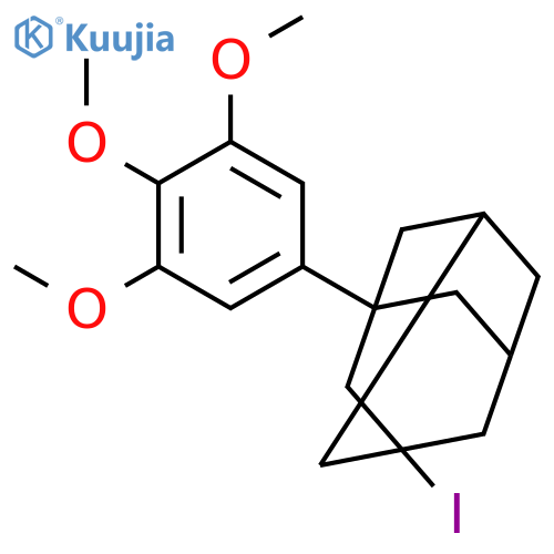 Tricyclo[3.3.1.13,7]decane, 1-iodo-3-(3,4,5-trimethoxyphenyl)- structure