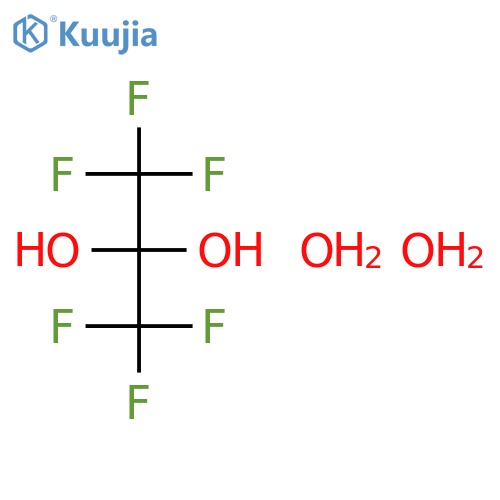 2,2-Propanediol, 1,1,1,3,3,3-hexafluoro-, dihydrate structure
