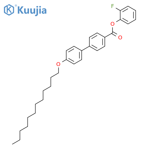 [1,1'-BIPHENYL]-4-CARBOXYLIC ACID, 4'-(DODECYLOXY)-, 2-FLUOROPHENYL ESTER structure