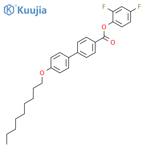 [1,1'-Biphenyl]-4-carboxylic acid, 4'-(nonyloxy)-, 2,4-difluorophenyl ester structure