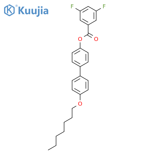 BENZOIC ACID, 3,5-DIFLUORO-, 4'-(HEPTYLOXY)[1,1'-BIPHENYL]-4-YL ESTER structure