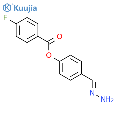 BENZOIC ACID, 4-FLUORO-, 4-(AMINOIMINOMETHYL)PHENYL ESTER structure