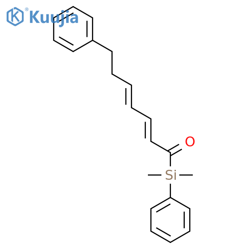 Silane, dimethyl(1-oxo-7-phenyl-2,4-heptadienyl)phenyl- structure