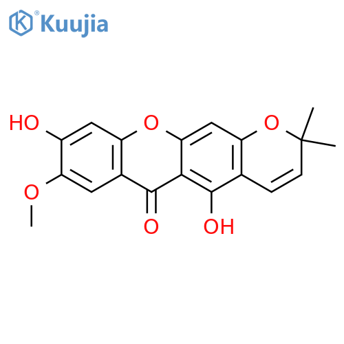 5,8,9-Trihydroxy-2,2-dimethyl-2H,6H-pyrano[3,2-b]xanthen-6-one; 8-Me ether structure