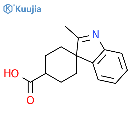 Spiro[cyclohexane-1,3'-[3H]indole]-4-carboxylic acid, 2'-methyl- structure