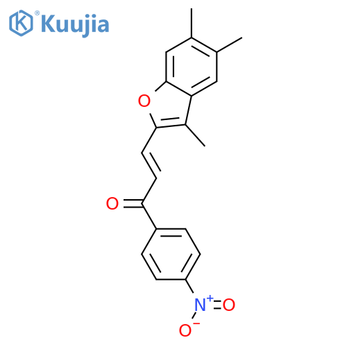 (e)-1-(4-nitrophenyl)-3-(3,5,6-trimethyl-1-benzofuran-2-yl)prop-2-en-1-one structure