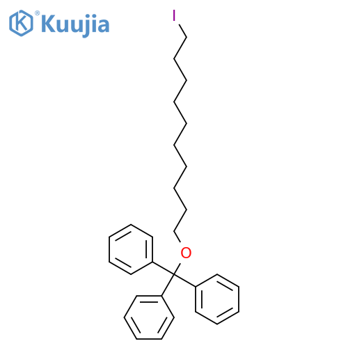 BENZENE, 1,1',1''-[[(10-IODODECYL)OXY]METHYLIDYNE]TRIS- structure