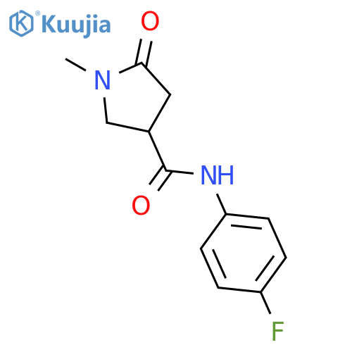 3-PYRROLIDINECARBOXAMIDE, N-(4-FLUOROPHENYL)-1-METHYL-5-OXO- structure