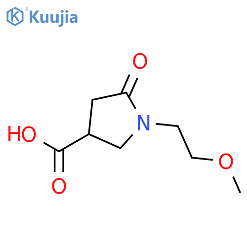 1-(2-Methoxyethyl)-5-oxopyrrolidine-3-carboxylic acid structure