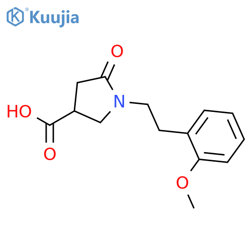 1-2-(2-Methoxyphenyl)ethyl-5-oxopyrrolidine-3-carboxylic acid structure