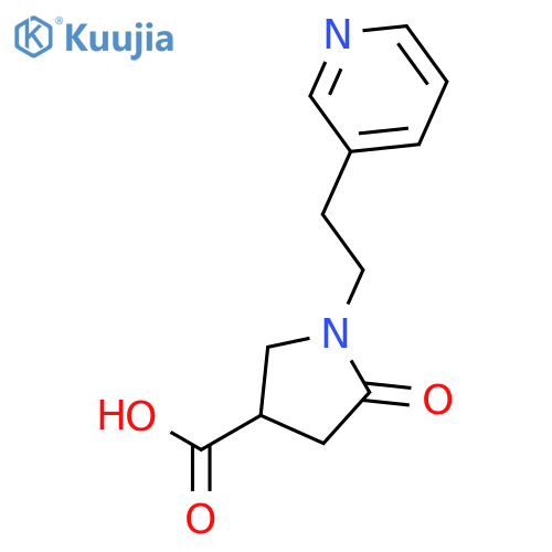 3-Pyrrolidinecarboxylic acid, 5-oxo-1-[2-(3-pyridinyl)ethyl]- structure