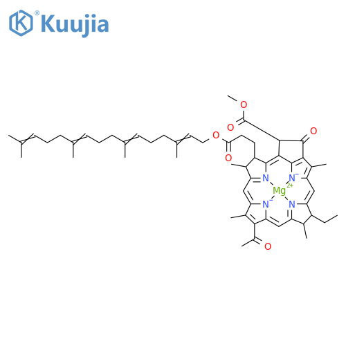 Magnesium, [(2E,6E,10E)-3,7,11,15-tetramethyl-2,6,10,14-hexadecatetraen-1-yl (3S,4S,13R,14R,21R)-9-acetyl-14-ethyl-13,14-dihydro-21-(methoxycarbonyl)-4,8,13,18-tetramethyl-20-oxo-3-phorbinepropanoato(2-)-κN23,κN24,κN25,κN26]-, (SP-4-2)- structure
