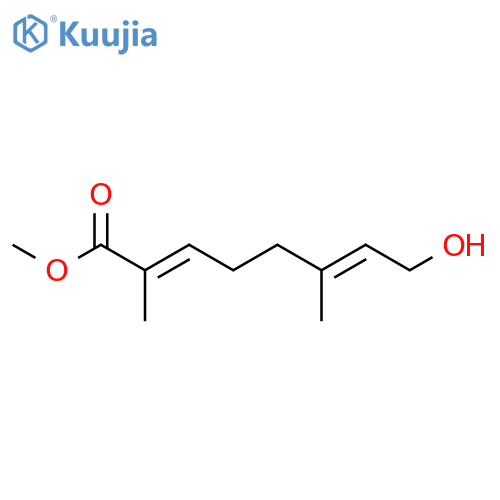 2,6-trans-2,6-dimethyl-8-hydroxy-2,6-octadienoic acid methyl ester structure