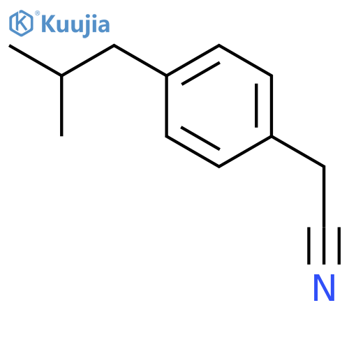 2-4-(2-methylpropyl)phenylacetonitrile structure