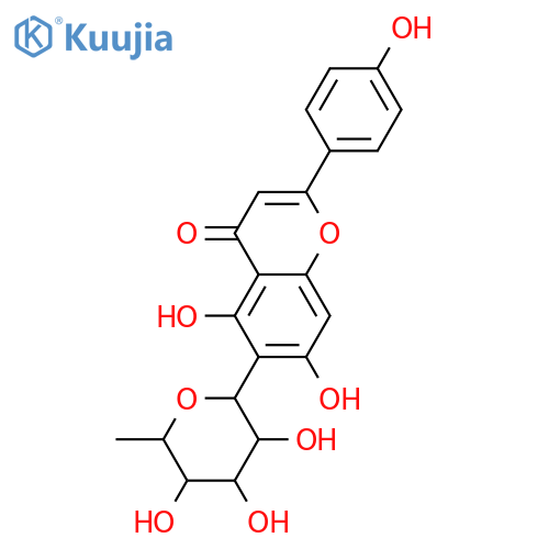 4H-1-Benzopyran-4-one, 6-(6-deoxy-α-L-mannopyranosyl)-5,7-dihydroxy-2-(4-hydroxyphenyl)- structure