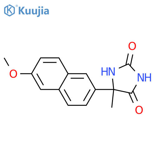 5-(6-methoxynaphthalen-2-yl)-5-methylimidazolidine-2,4-dione structure