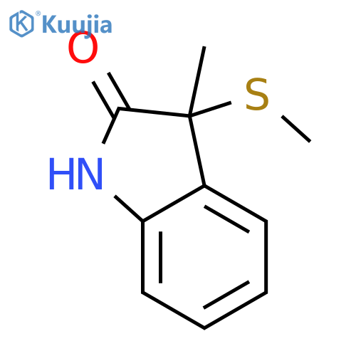 3-methyl-3-(methylsulfanyl)-1,3-dihydro-2H-indol-2-one structure