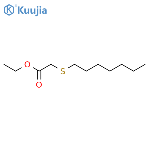 Acetic acid,2-(heptylthio)-, ethyl ester structure