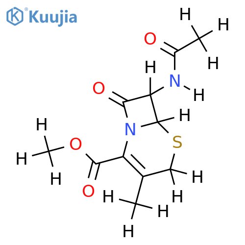 N-Ac,Me ester-(6R,7R)-7-Amino-3-methyl-8-oxo-5-thia-1-azabicyclo[4.2.0]oct-2-ene-2-carboxylic acid structure