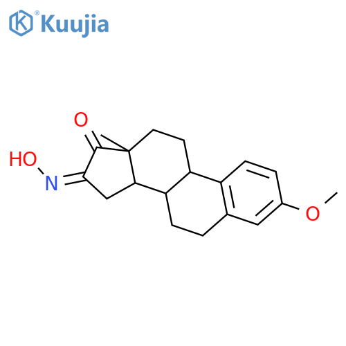 (8r,9s,13s,14s,16e)-16-hydroxyimino-3-methoxy-13-methyl-6,7,8,9,11,12,14,15-octahydrocyclopenta[a]phenanthren-17-one structure
