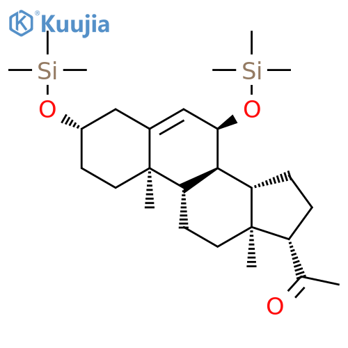 Pregn-5-en-20-one, 3,7-bis[(trimethylsilyl)oxy]-, (3b,7a)- structure