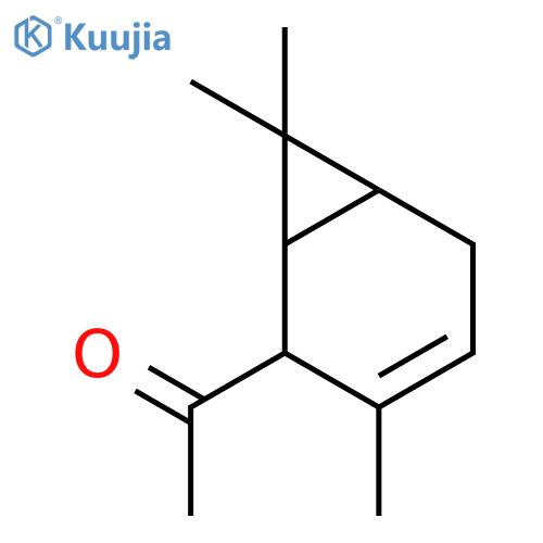 1-(3,7,7-trimethylbicyclo[4.1.0]hept-3-en-2-yl)ethan-1-one structure