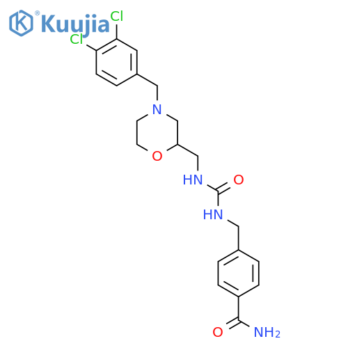 4-{3-4-(3,4-Dichlorobenzyl)-morpholin-2-ylmethyl-ureidomethyl}-benzoic acid structure