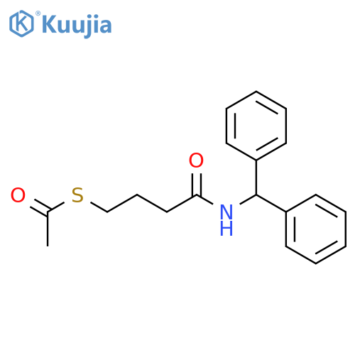 Ethanethioic acid, S-[4-[(diphenylmethyl)amino]-4-oxobutyl] ester structure