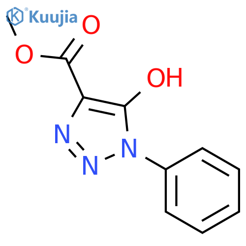 1H-1,2,3-Triazole-4-carboxylic acid, 5-hydroxy-1-phenyl-, methyl ester structure