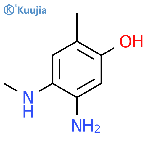 Phenol, 5-amino-2-methyl-4-(methylamino)- structure