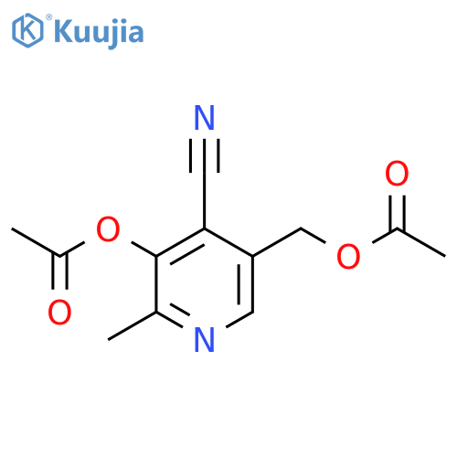 4-Pyridinecarbonitrile, 3-(acetyloxy)-5-[(acetyloxy)methyl]-2-methyl- structure