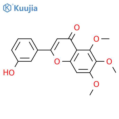 2-(3-hydroxyphenyl)-5,6,7-trimethoxychromen-4-one structure