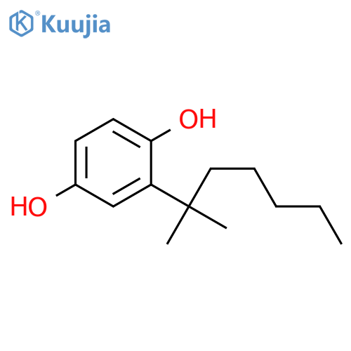 1,4-Benzenediol,2-(1,1-dimethylhexyl)- structure