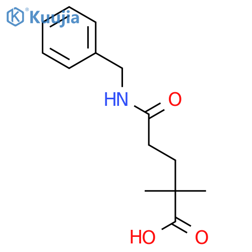 Pentanoic acid, 2,2-dimethyl-5-oxo-5-[(phenylmethyl)amino]- structure