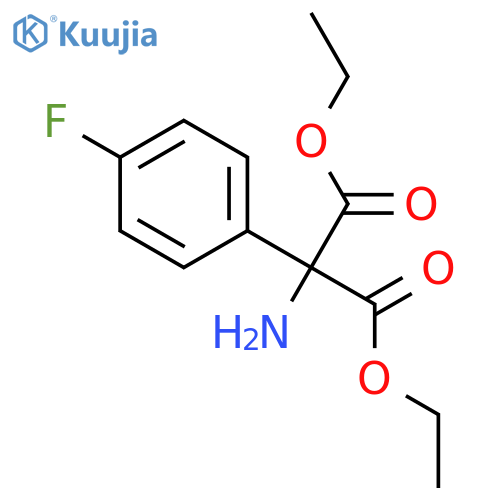 PROPANEDIOIC ACID, AMINO(4-FLUOROPHENYL)-, DIETHYL ESTER structure