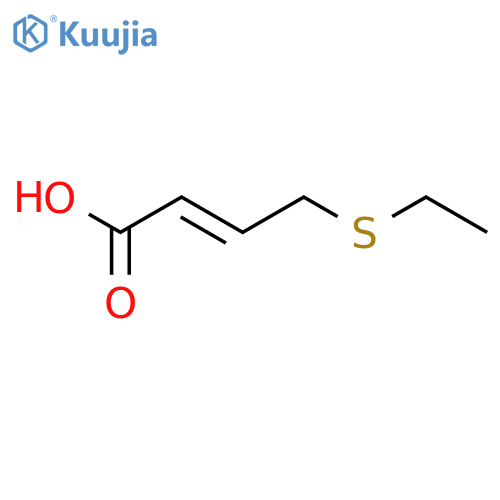 4-(ethylsulfanyl)but-2-enoic acid structure