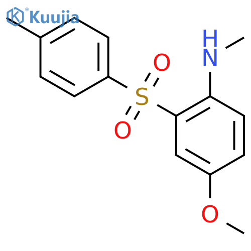 Benzenamine, 4-methoxy-N-methyl-2-[(4-methylphenyl)sulfonyl]- structure