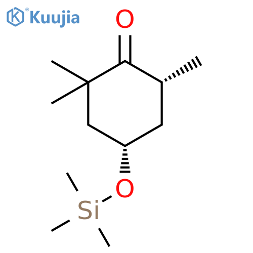 CYCLOHEXANONE, 2,2,6-TRIMETHYL-4-[(TRIMETHYLSILYL)OXY]-, (4S,6R)- structure
