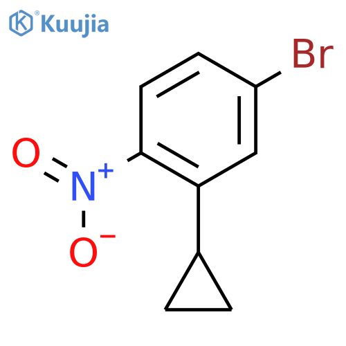 BENZENE, 4-BROMO-2-CYCLOPROPYL-1-NITRO- structure
