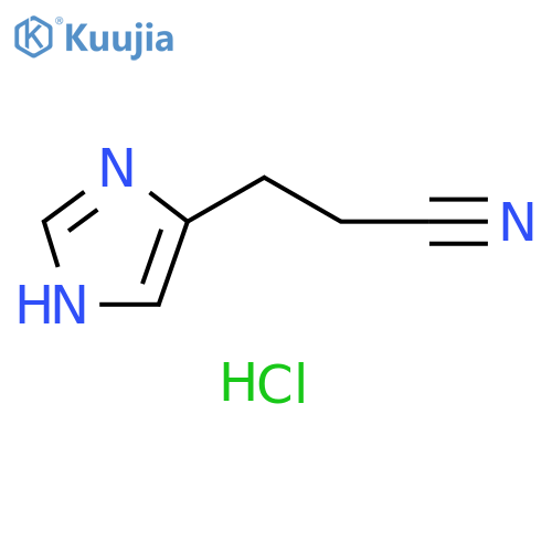 3-(1H-imidazol-4-yl)propanenitrile hydrochloride structure