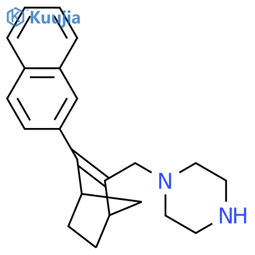 Piperazine, 1-[[3-(2-naphthalenyl)bicyclo[2.2.1]hept-2-en-2-yl]methyl]- structure