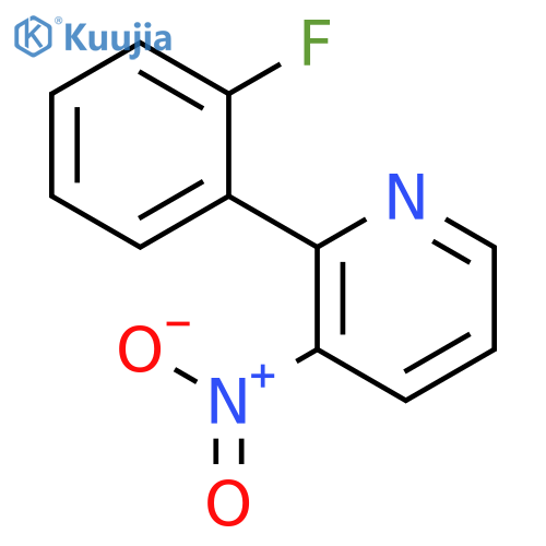 PYRIDINE, 2-(2-FLUOROPHENYL)-3-NITRO- structure