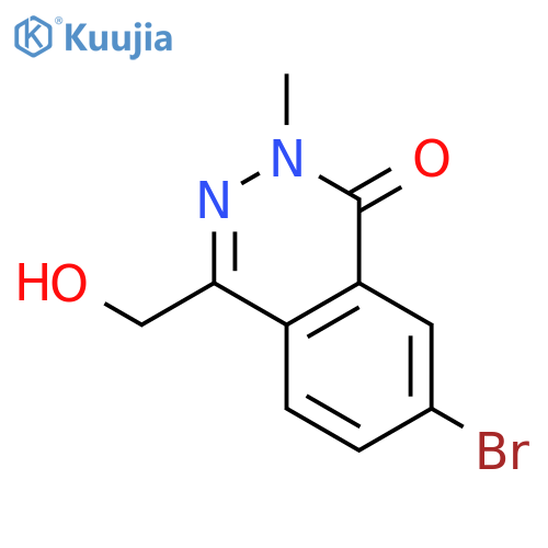 1(2H)-PHTHALAZINONE, 7-BROMO-4-(HYDROXYMETHYL)-2-METHYL- structure