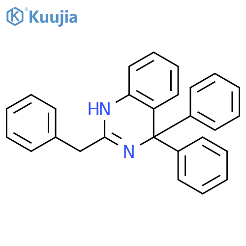 QUINAZOLINE, 1,4-DIHYDRO-4,4-DIPHENYL-2-(PHENYLMETHYL)- structure