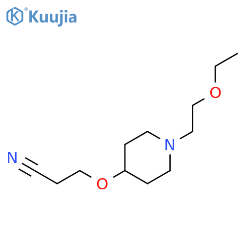 Propanenitrile, 3-[[1-(2-ethoxyethyl)-4-piperidinyl]oxy]- structure