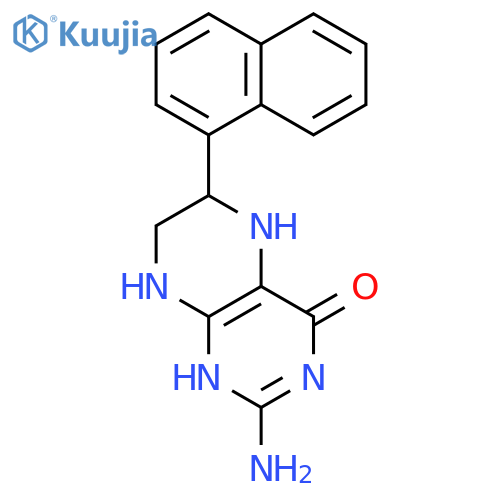 4(1H)-Pteridinone, 2-amino-5,6,7,8-tetrahydro-6-(naphthalenyl)- structure