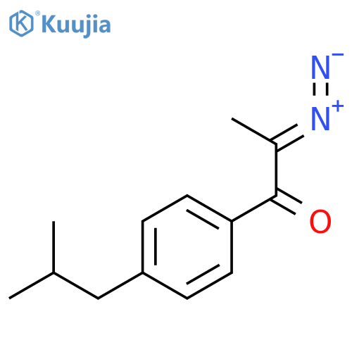 1-Propanone, 2-diazo-1-[4-(2-methylpropyl)phenyl]- structure