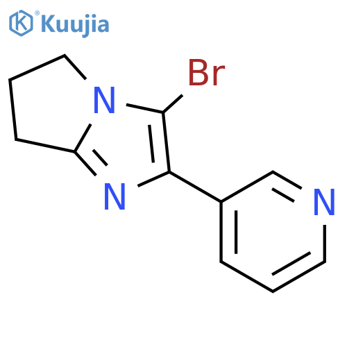 5H-PYRROLO[1,2-A]IMIDAZOLE, 3-BROMO-6,7-DIHYDRO-2-(3-PYRIDINYL)- structure